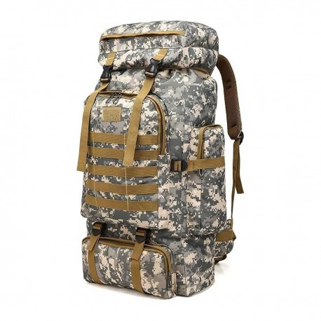 Mochila Táctica Militar 75 L Camo Pixelado Camping Mision