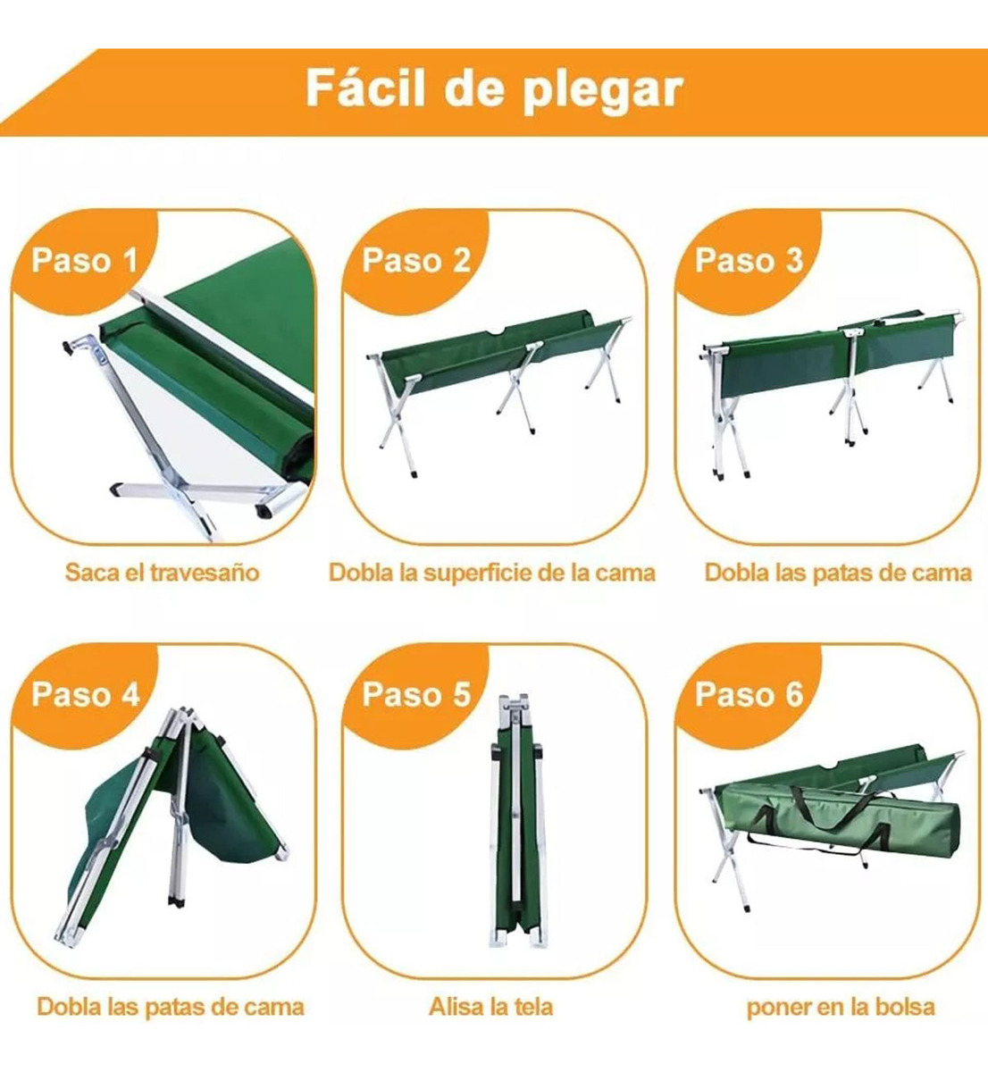 Catre Cama Plegable Aluminio Camping Explorer Pro Shop - Imagen 5
