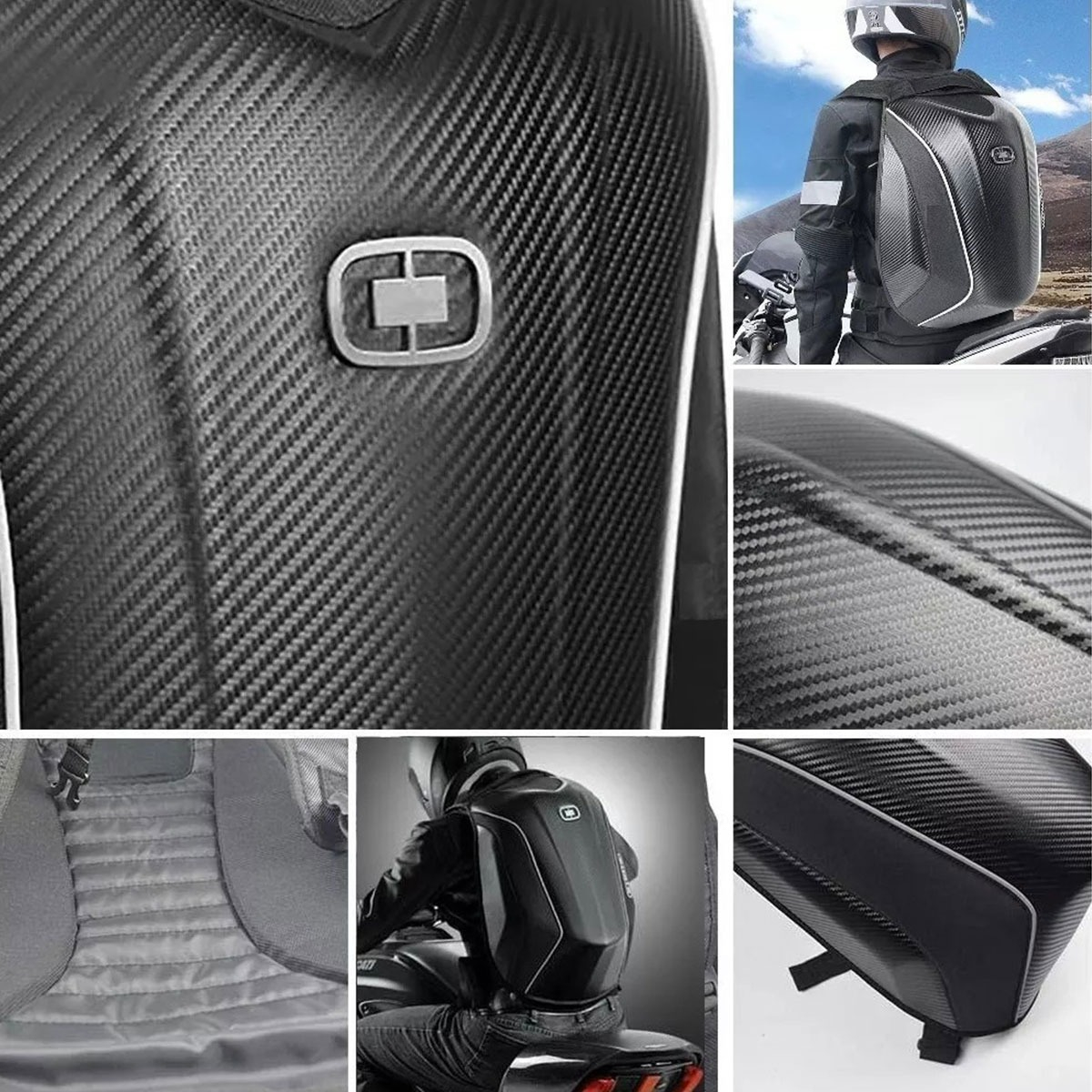 Mochila Moto Semi Rígida Expansible Impermeable Aerodinámica - Imagen 5