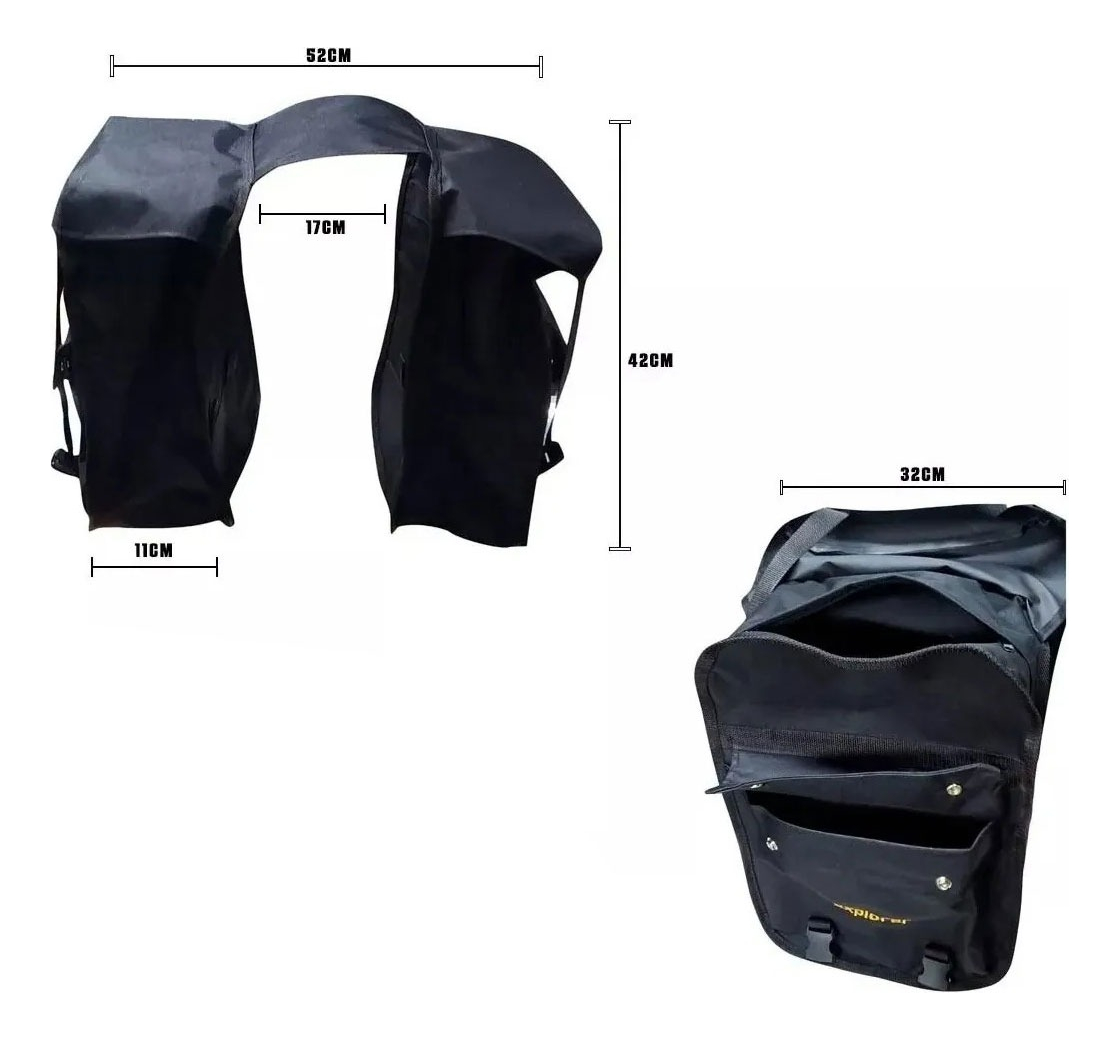 Alforja Reforzada Moto Bici Bolso Viaje Explorer Pro Shop - Imagen 4