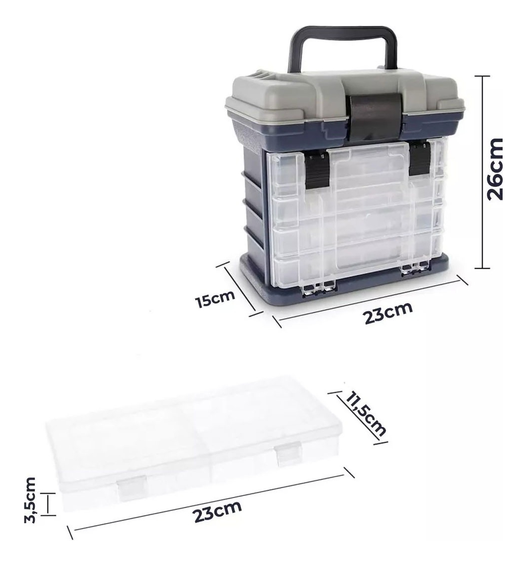 Caja De Pesca Explorer Organizador Multiuso 4 Bandejas - Imagen 2
