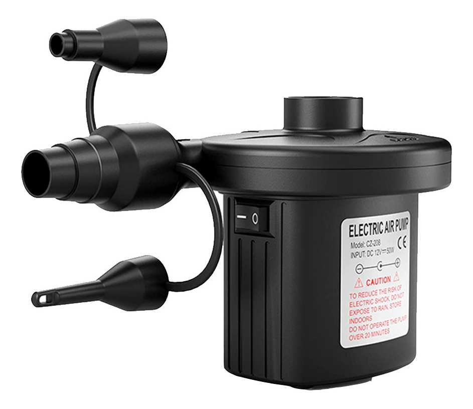 Inflador Eléctrico 12v + 3 Válvulas Colchón Piscina - Imagen 2