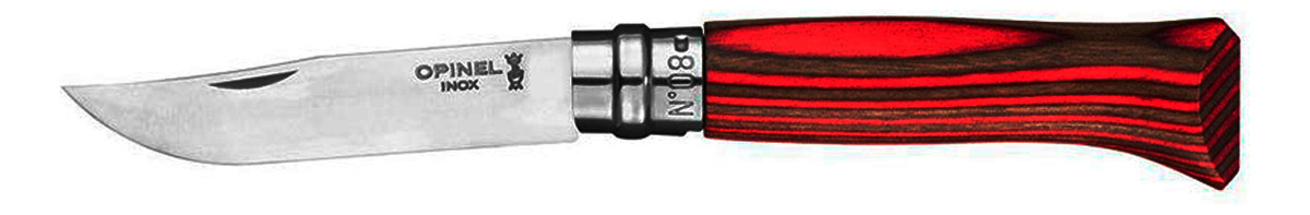 Navaja Opinel N°8 Inox Mango Abedul Laminado Marrón Explorer - Imagen 9
