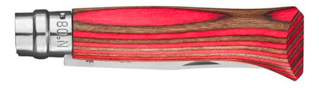Navaja Opinel N°8 Inox Mango Abedul Laminado Marrón Explorer - Imagen 10