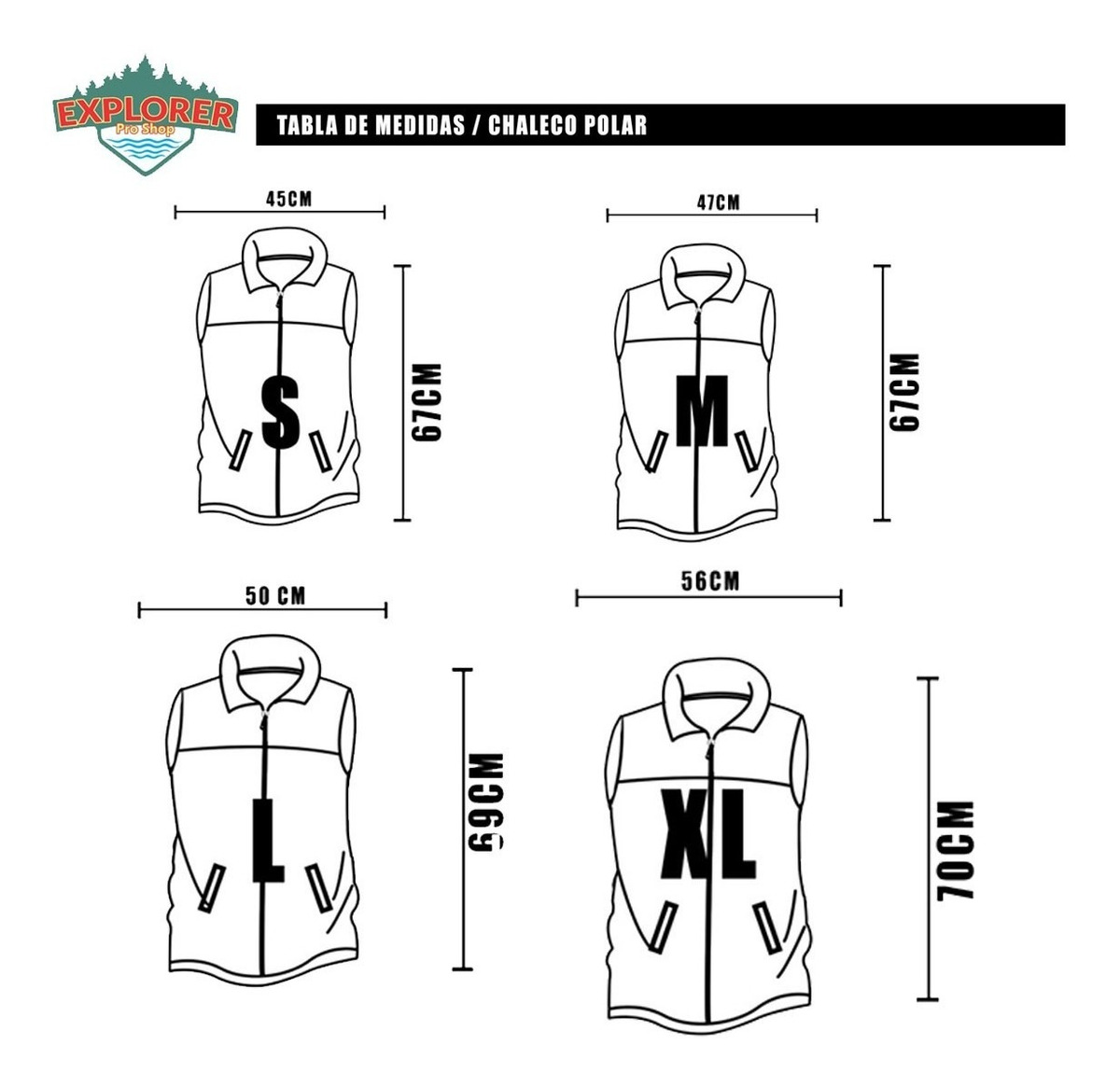 Campera Polar Abrigo Cierre Completo Explorer Pro Shop - Imagen 5