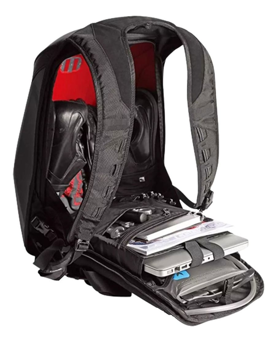 Mochila Moto Semi Rígida Expansible Impermeable Aerodinámica - Imagen 3