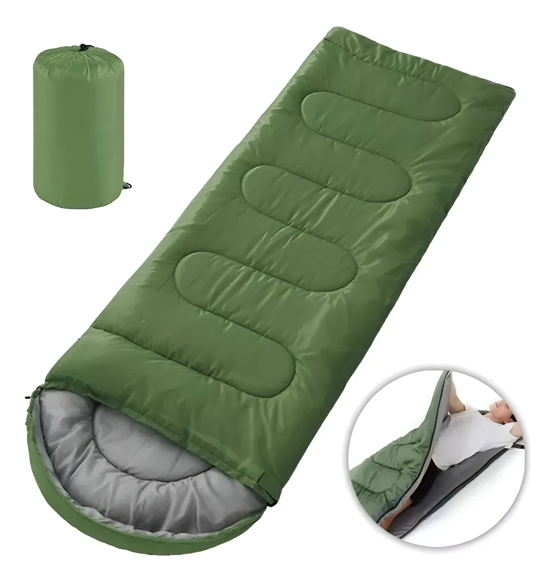 Sobre De Dormir Termico Camping Trecking Viaje Ajustable - Imagen 4