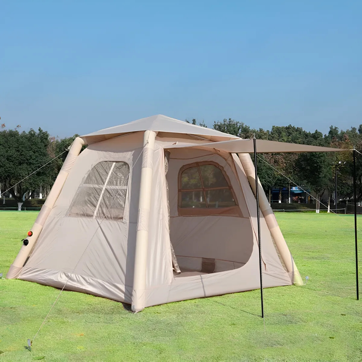 Carpa Inflable Para 4 Personas Con Avance Camping Viaje - Imagen 5