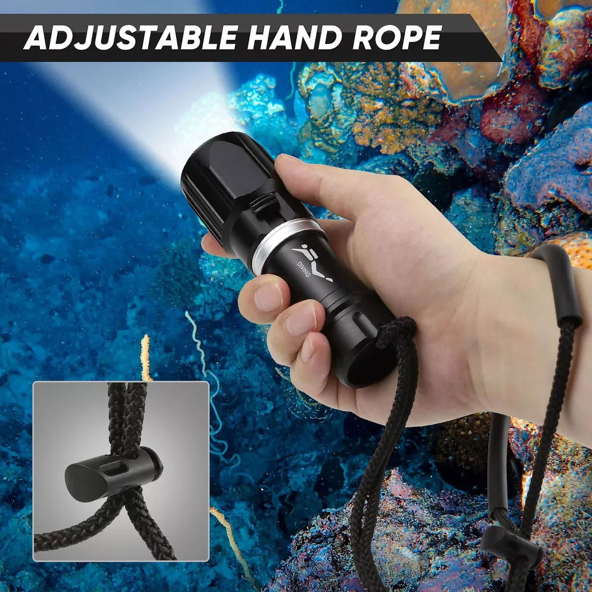 Linterna Led P70 Recargable De Buceo Sumergible 20w - Imagen 7