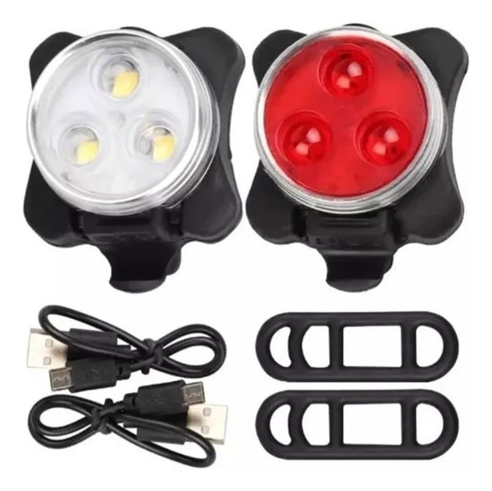 Kit De Luces Recargables Para Bicicleta 3w - Imagen 2
