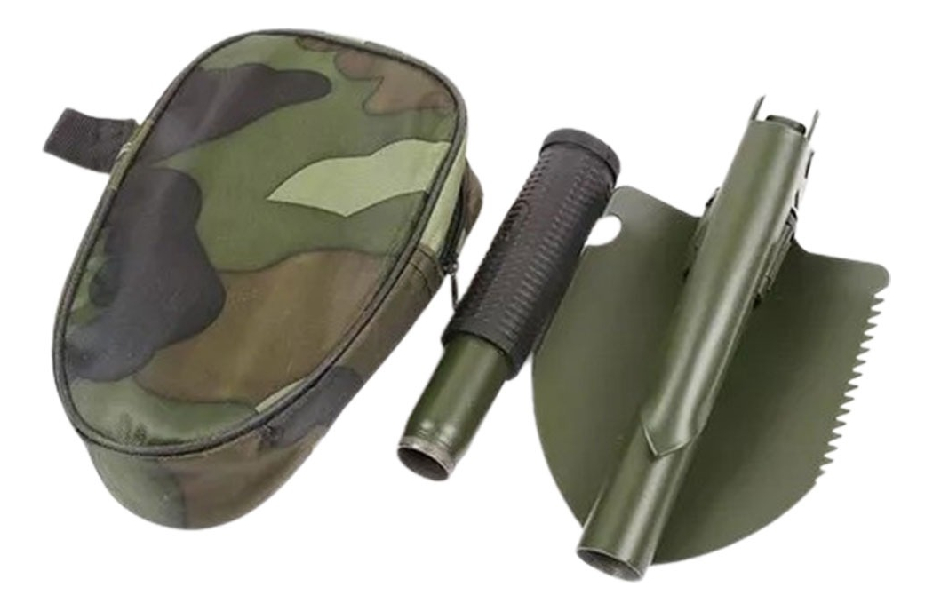 Pala Pico Plegable Con Estuche Ideal Camping Carpa - Imagen 4