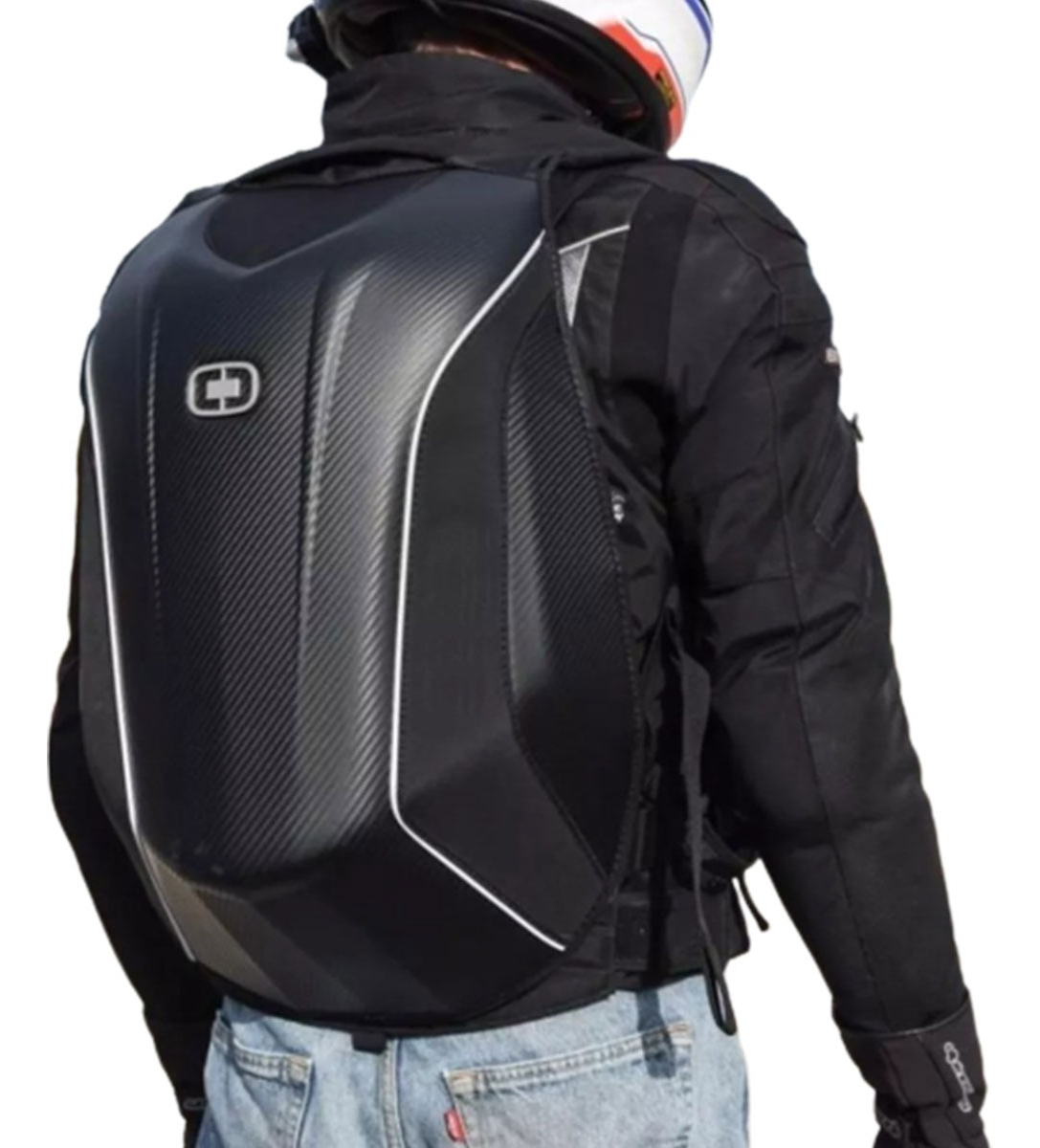 Mochila Moto Semi Rígida Expansible Impermeable Aerodinámica - Imagen 2