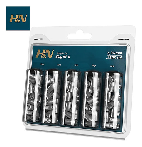 Kit Sampler Chumbos H&n 6.35mm - 5 Modelos Para Prueba - Imagen 2