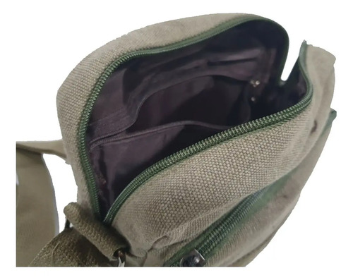 Morral Bandolera Canvas Cruzada Unisex Bolso Organizador - Imagen 5